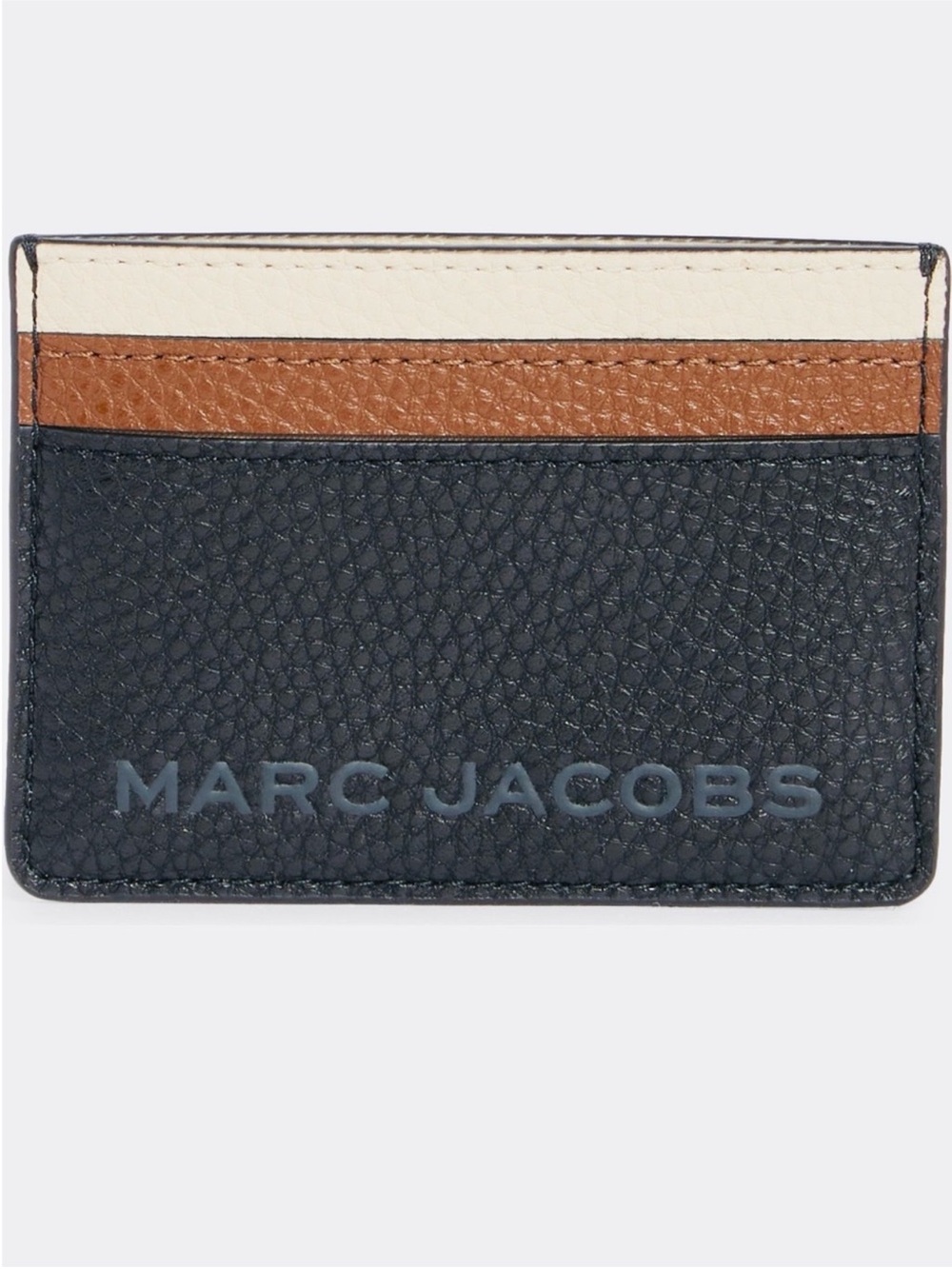 Marc Jacobs Leather Logo Tricolor Card Case NWT